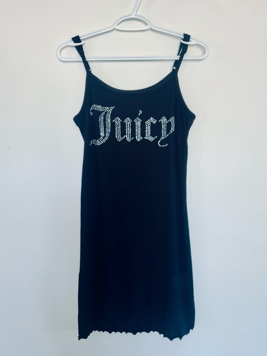 Juicy Couture Other - Juicy Couture Black Ribbed Sleepwear Dress with Rhinestone Logo Size Small